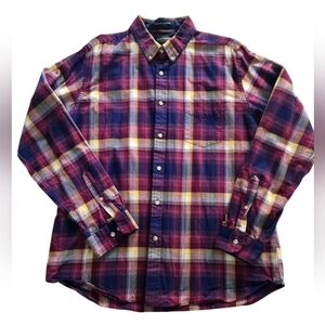 John Bartlett Consensus Supet Soft Wash Men's Plaid Button-Down Long Sleeve XL